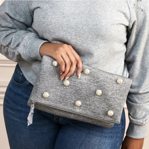 New Stella & Dot Madison Faux Pearl Clutch OS - Picture 10 of 10